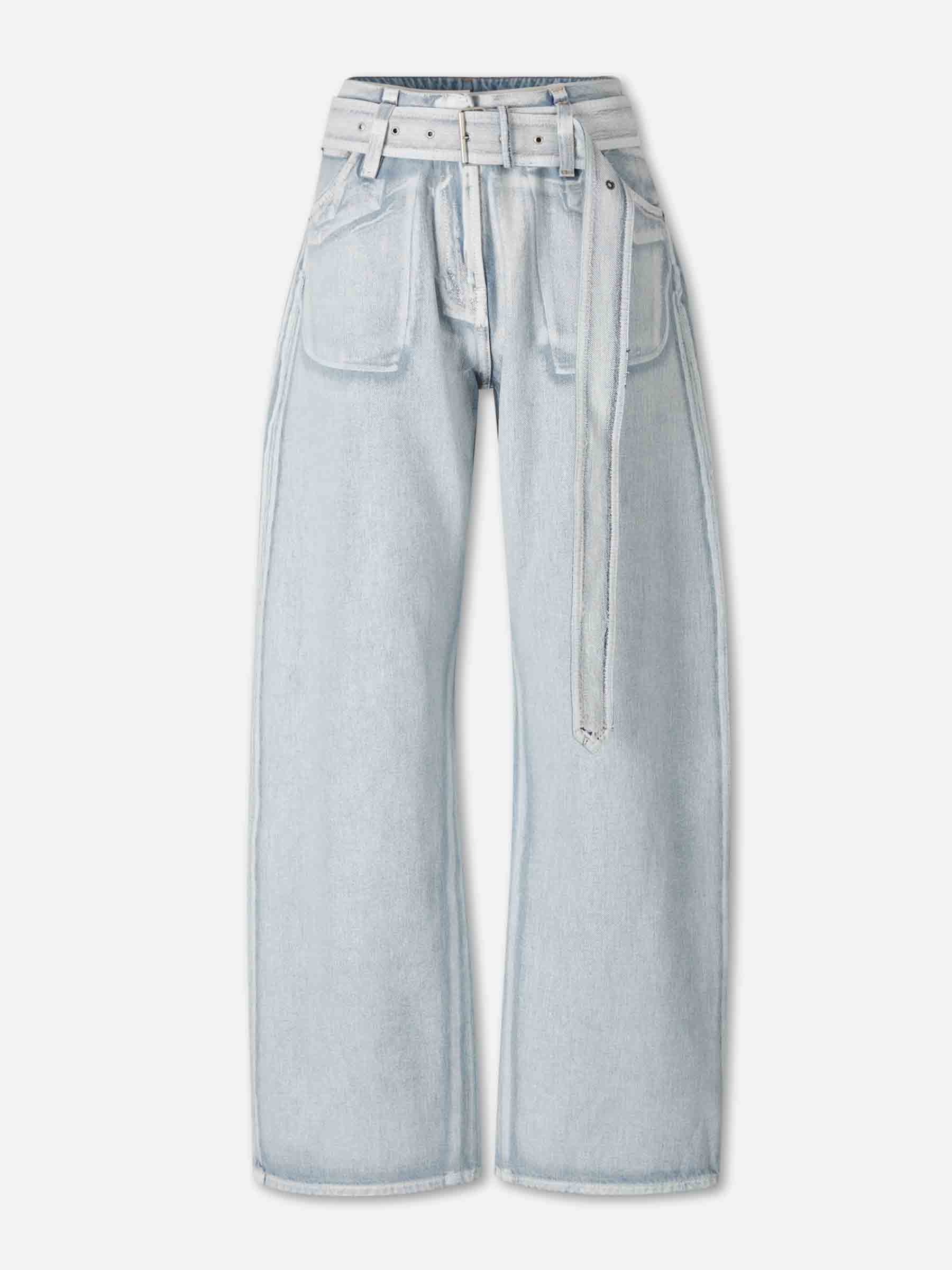 Pantalones Anchos Cinturón