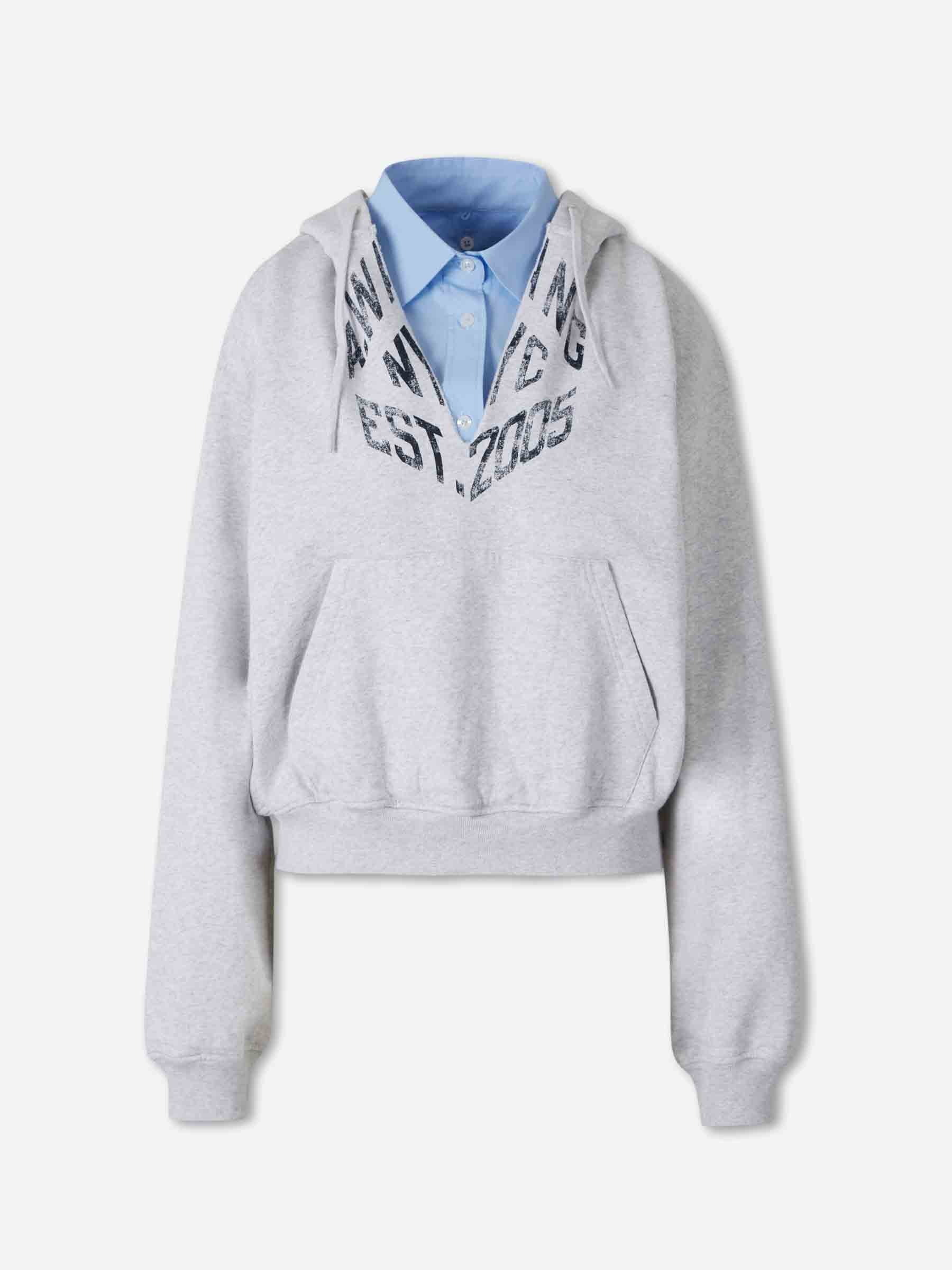 Sudadera Cropped Camisa