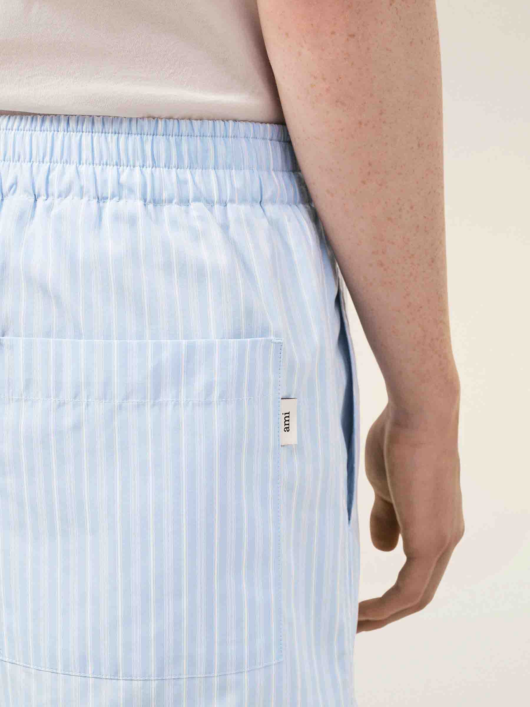 Pantalón Corto de Algodón Azul - Image 3