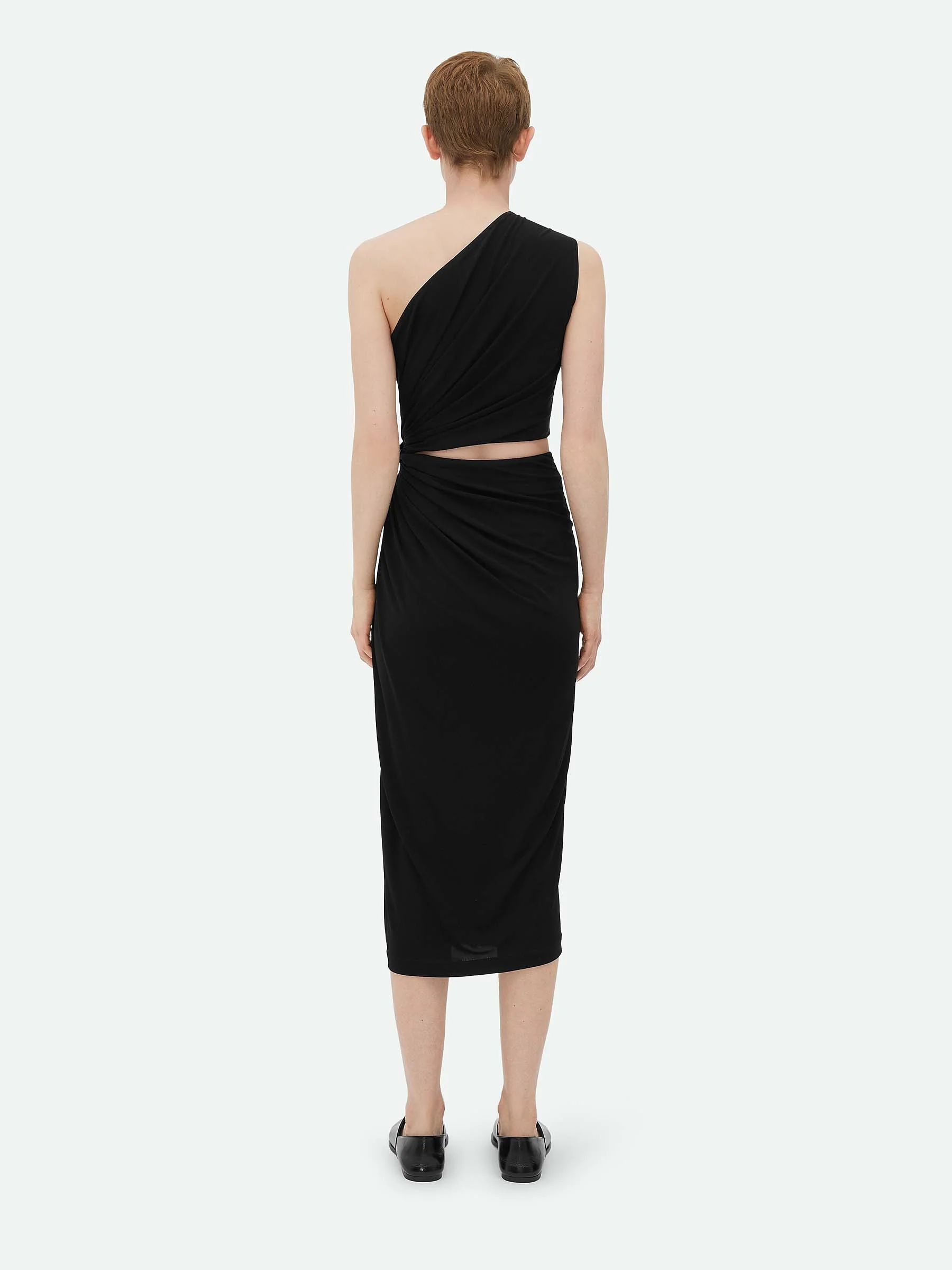 Vestido Midi de Viscosa y Crepé - Image 3