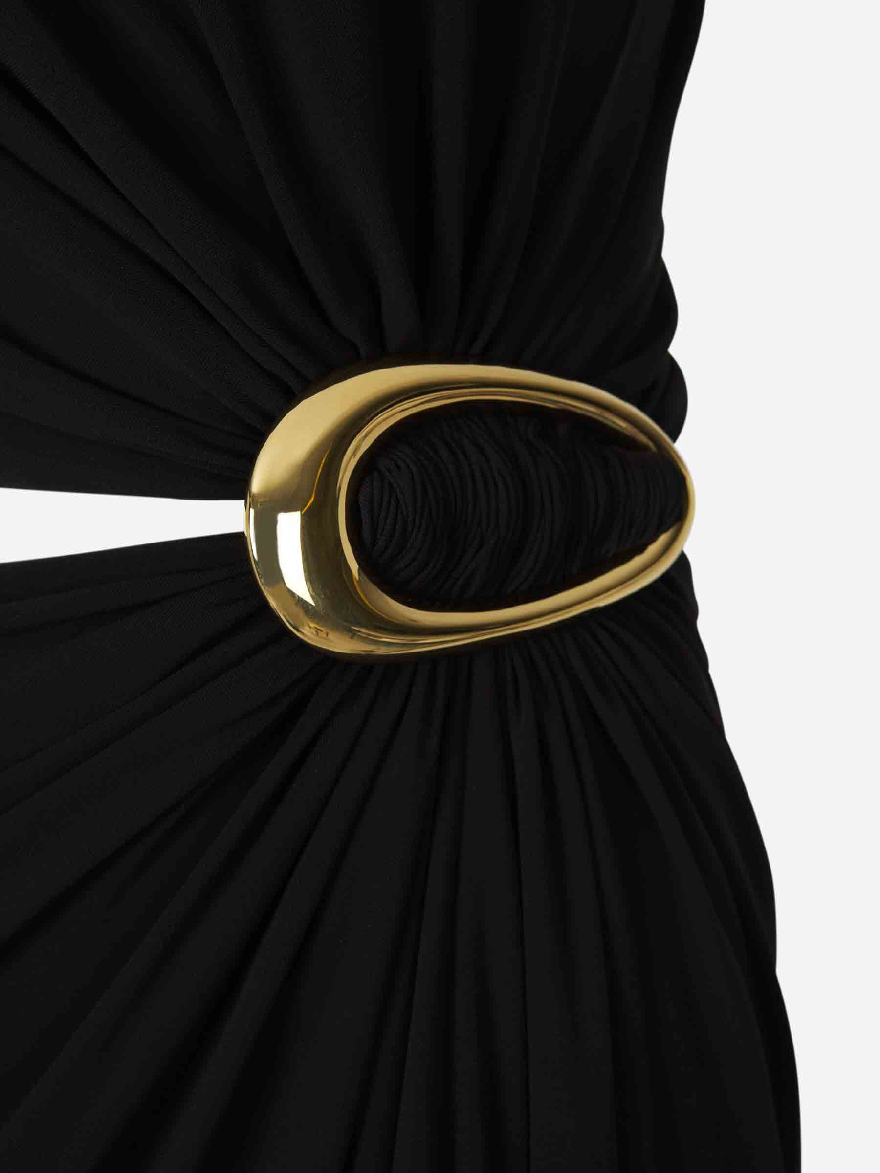 Vestido Midi de Viscosa y Crepé - Image 6