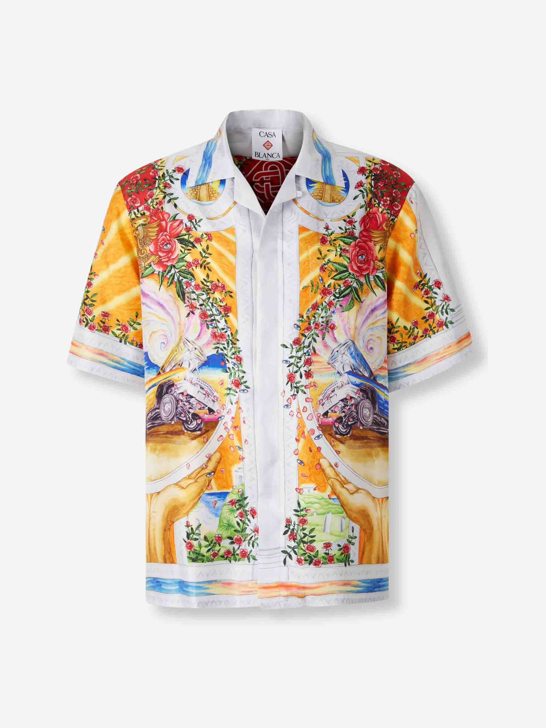 Camisa Seda Estampada