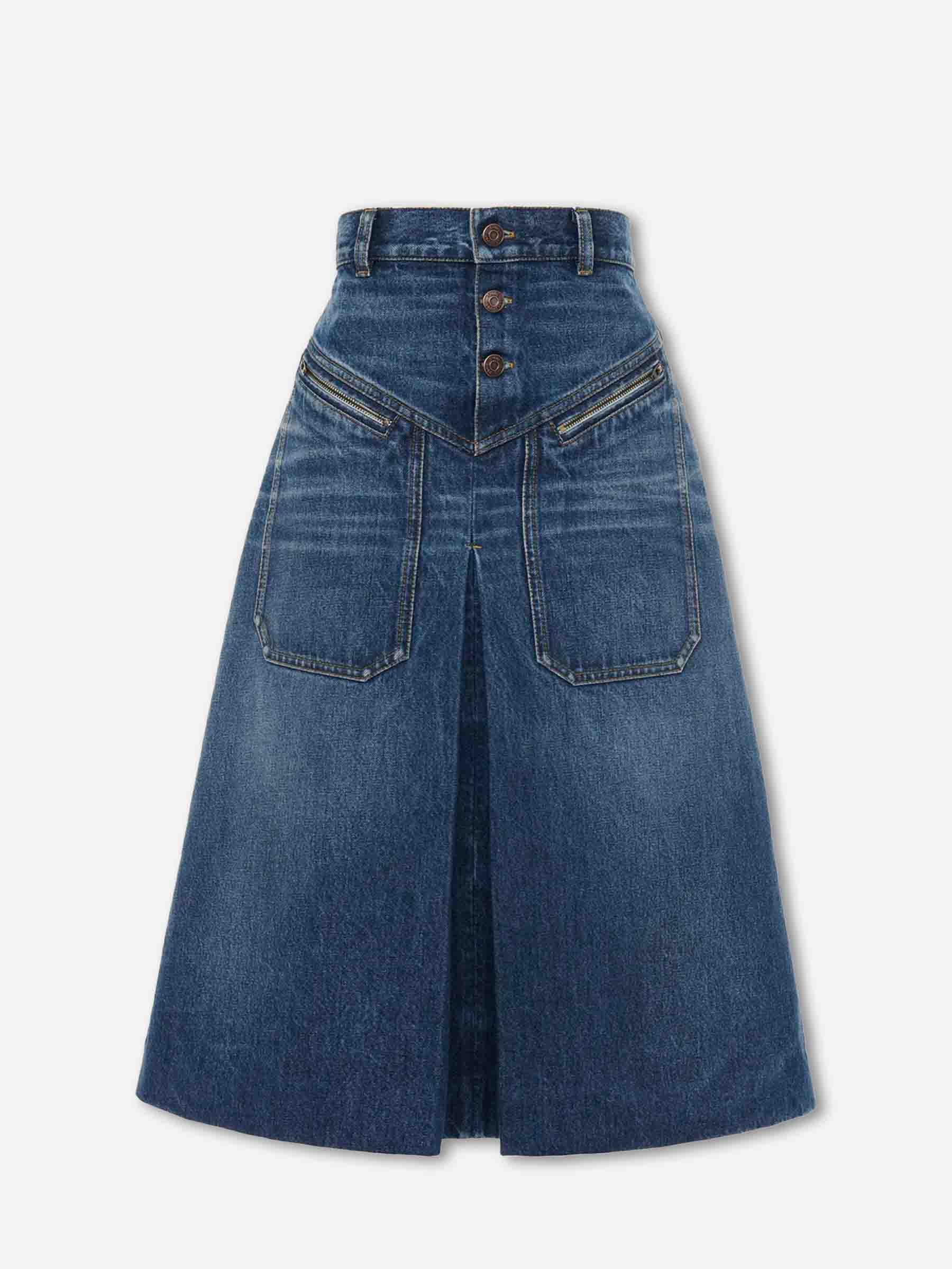 Falda Midi Denim