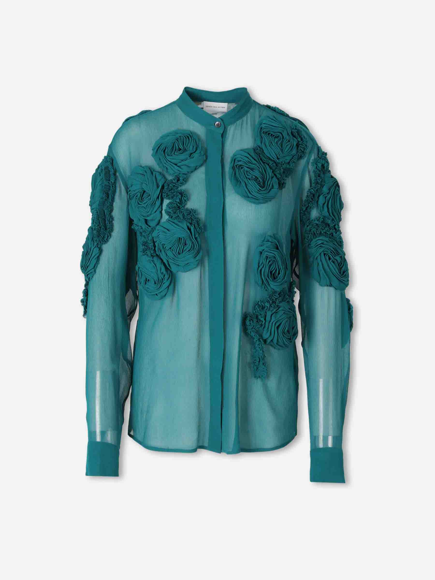 Blusa Semitranspartente Flores