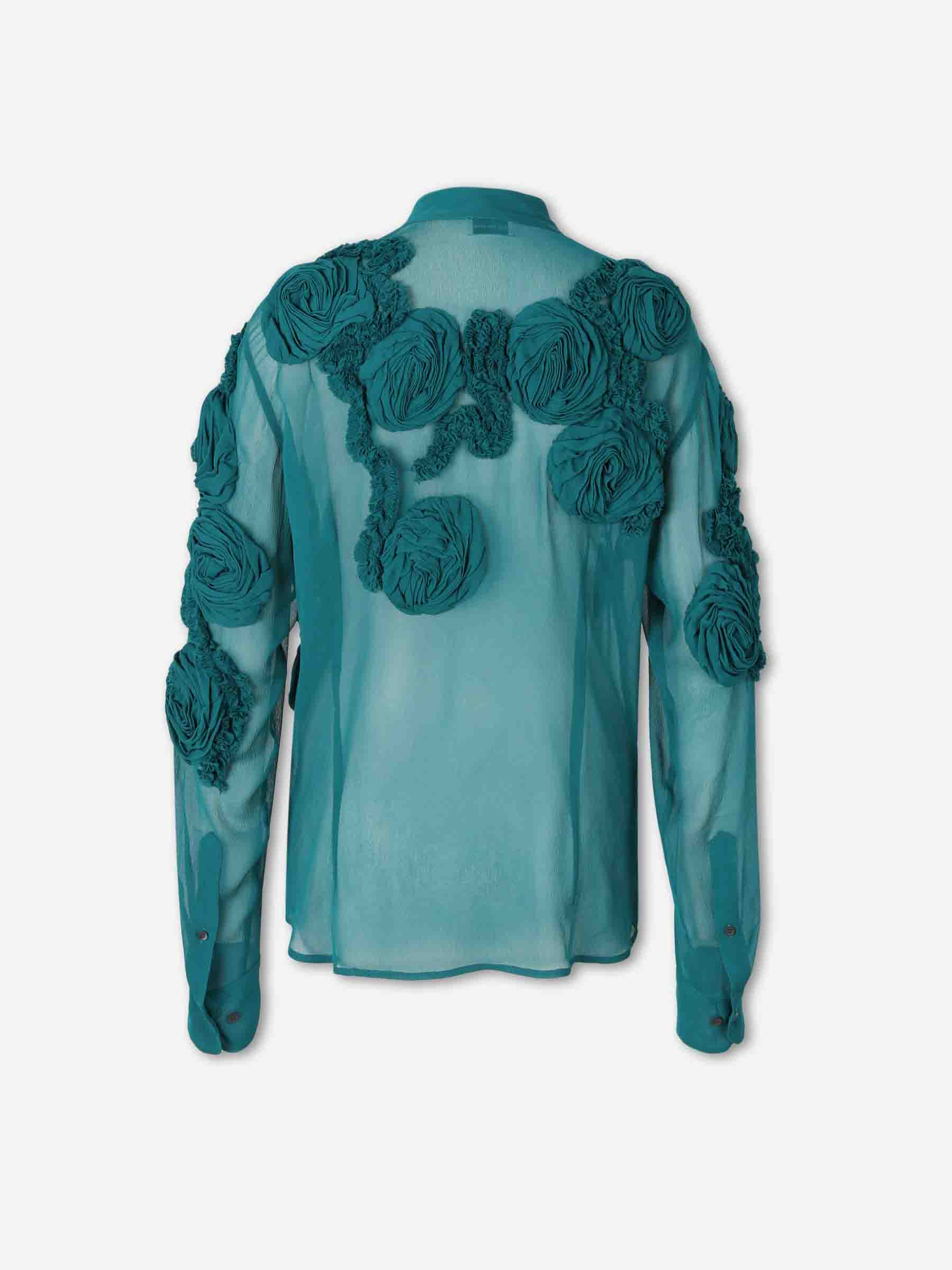 Blusa Semitranspartente Flores - Image 2