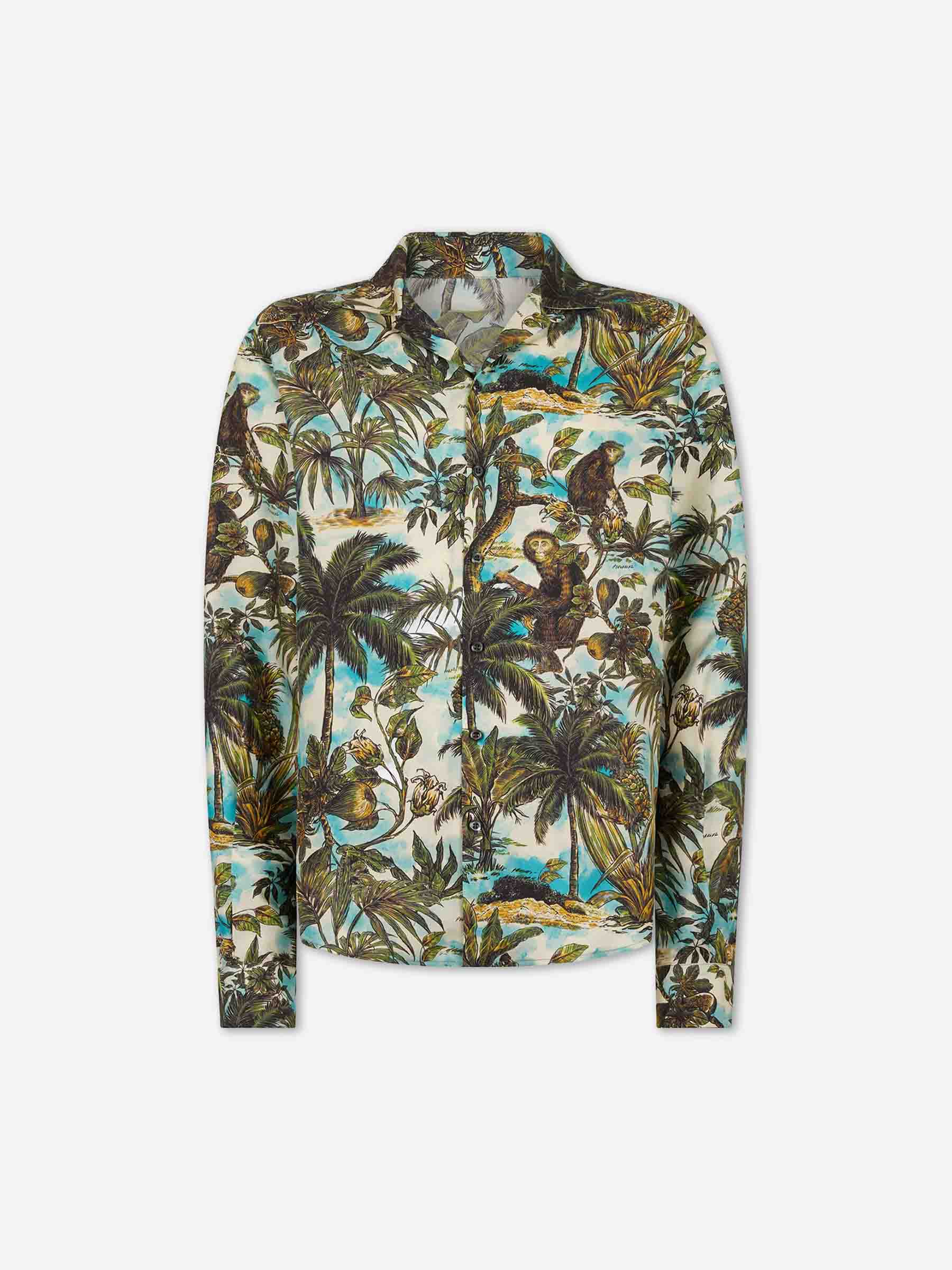 Camisa Monkey Print