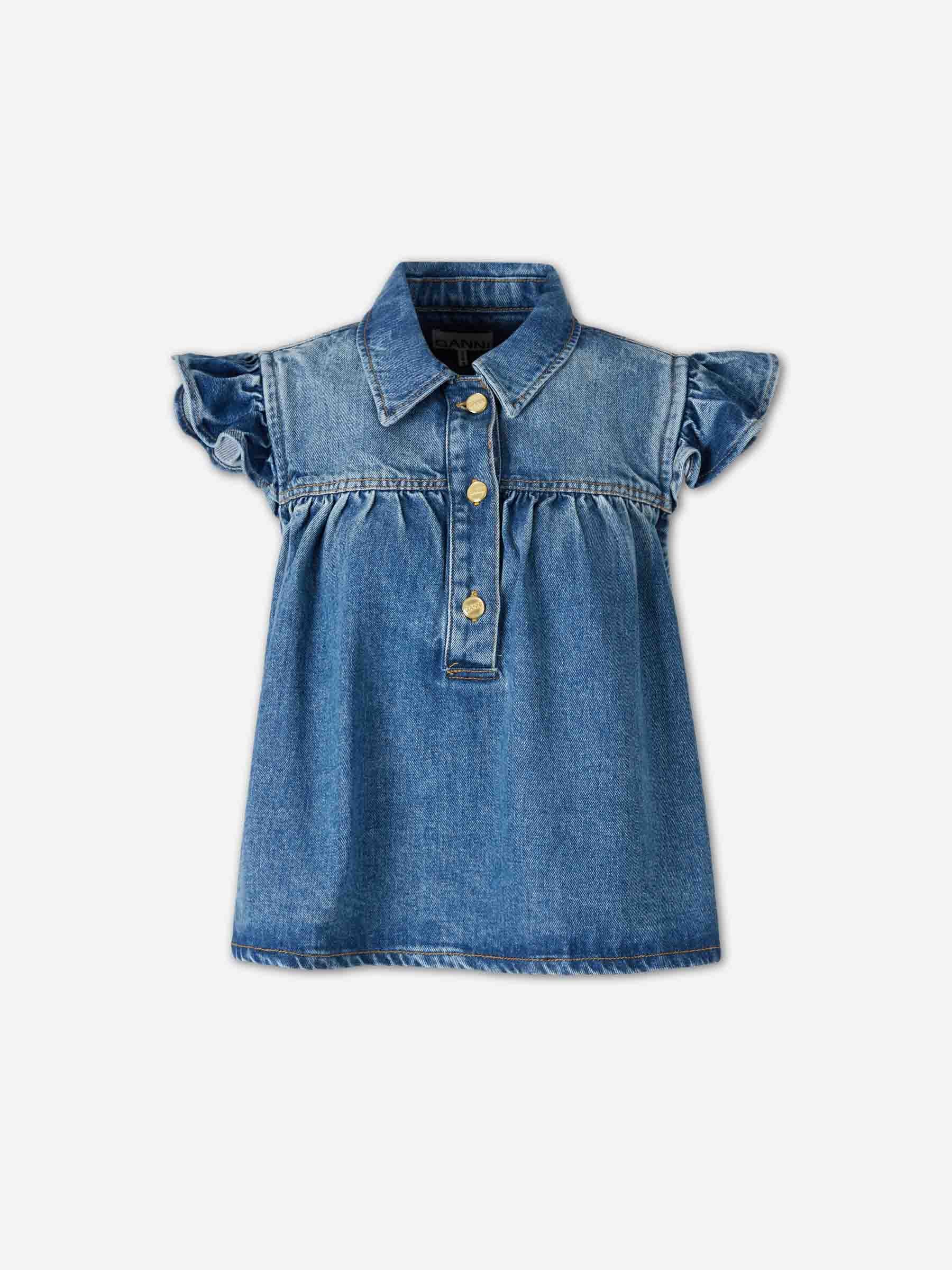Blusa Denim Ruffle