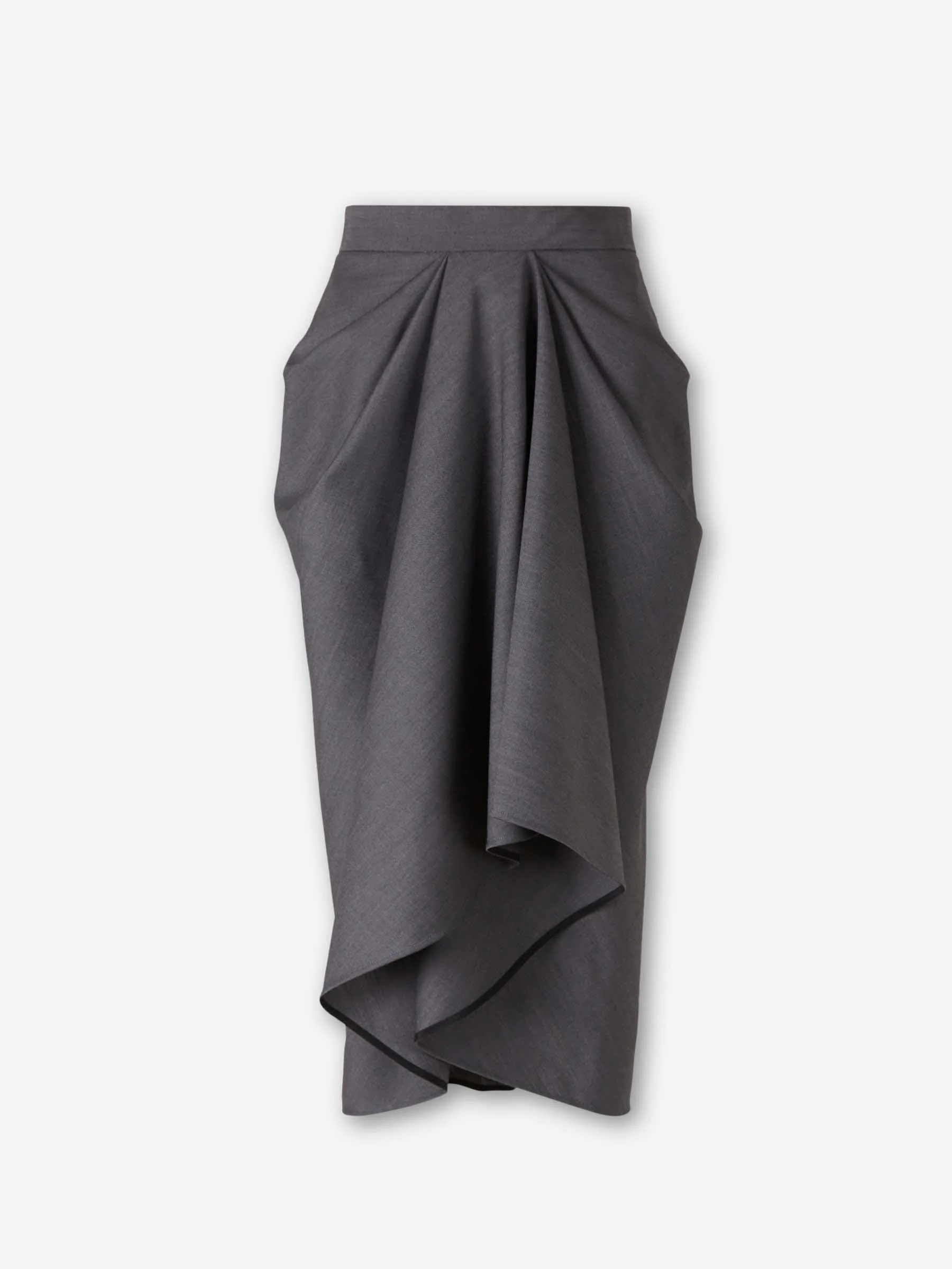 Falda Midi Drapeada