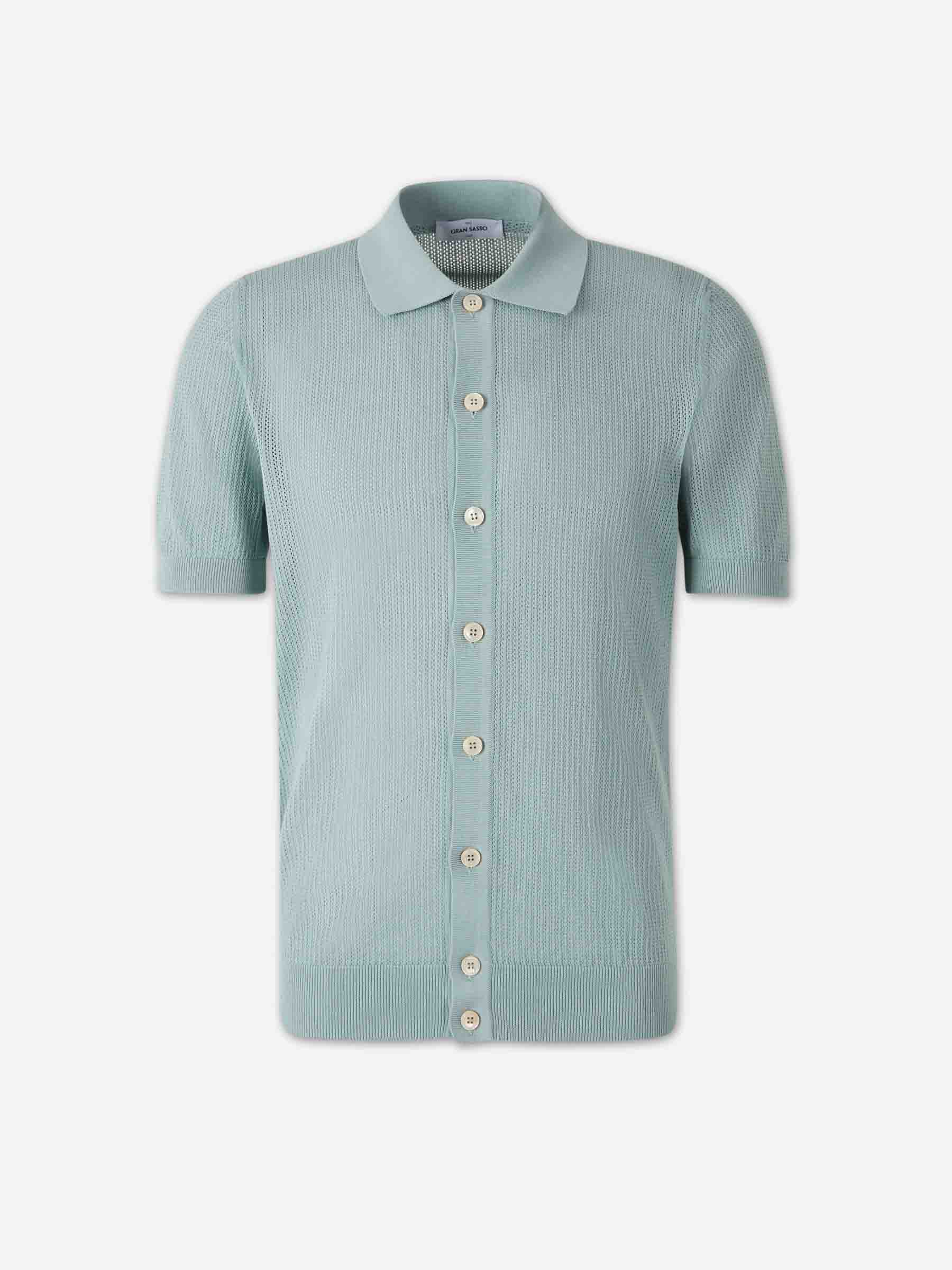 Camisa de punto calado