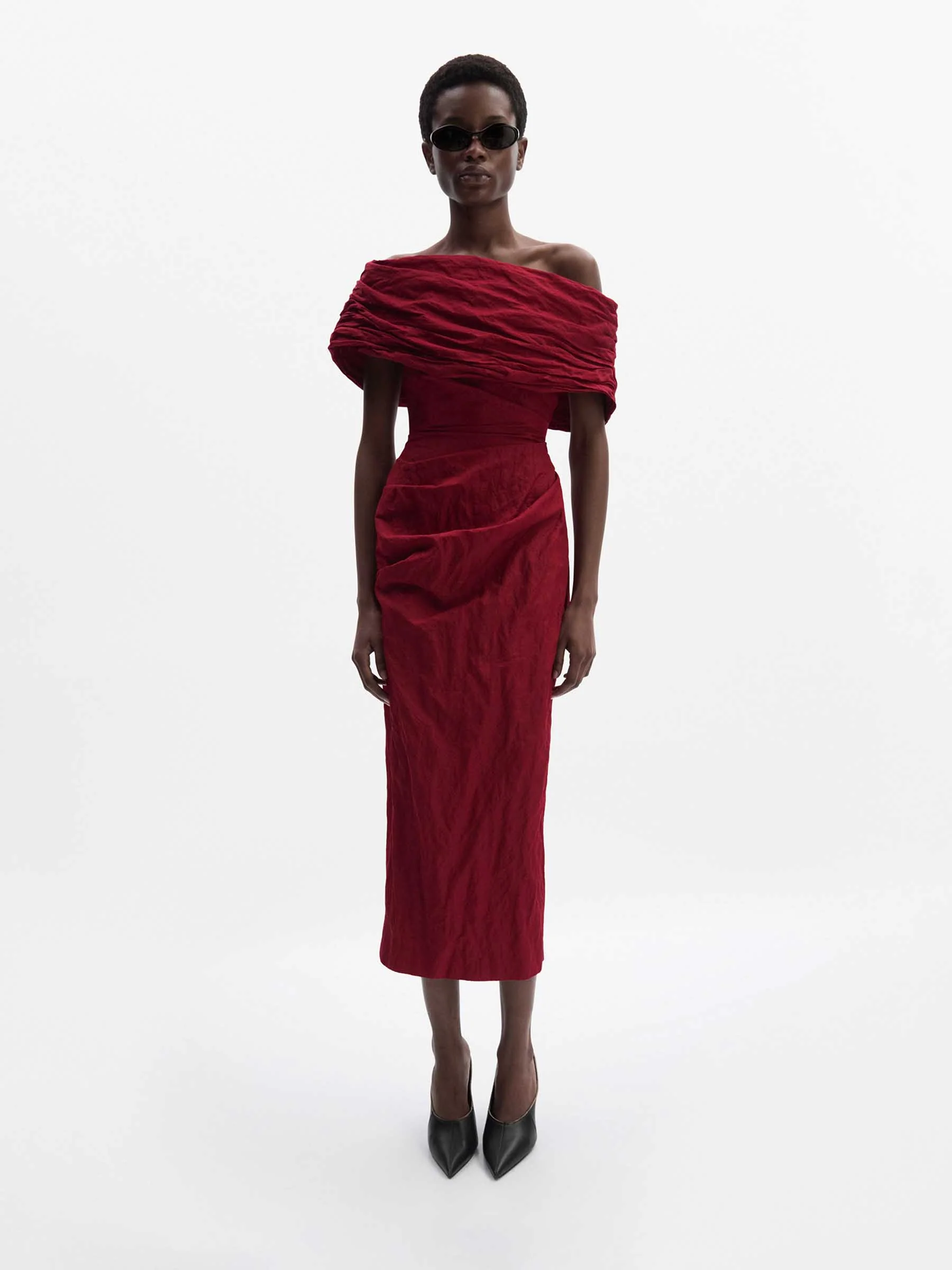 Vestido Midi Drapeado - Image 2
