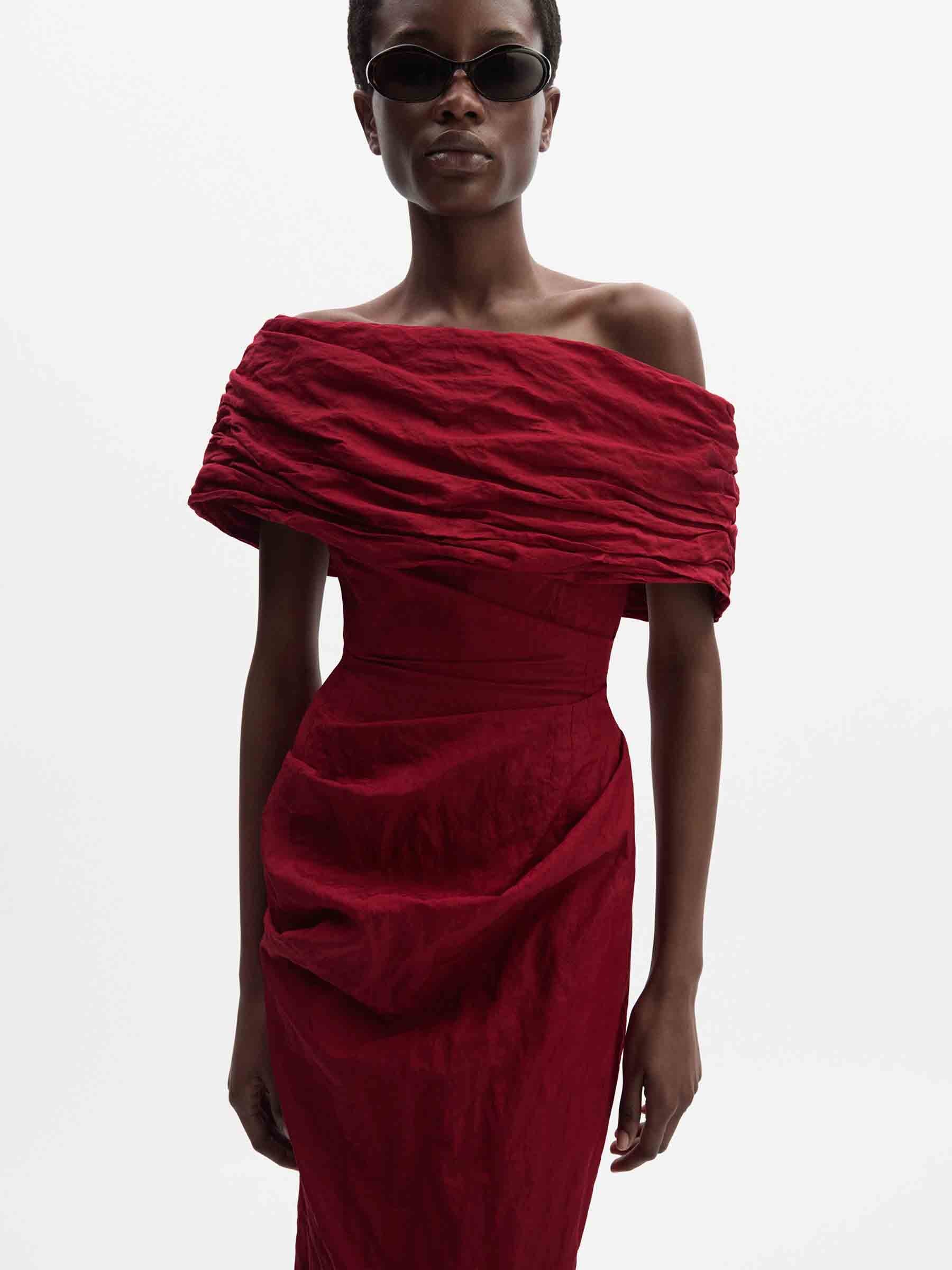 Vestido Midi Drapeado - Image 4