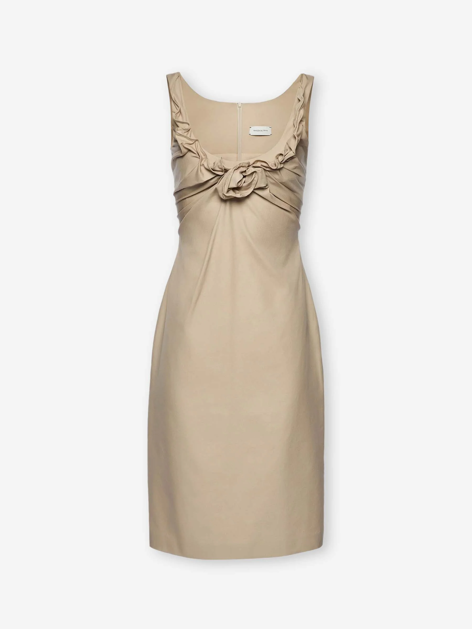 Vestido Midi Escote Drapeado