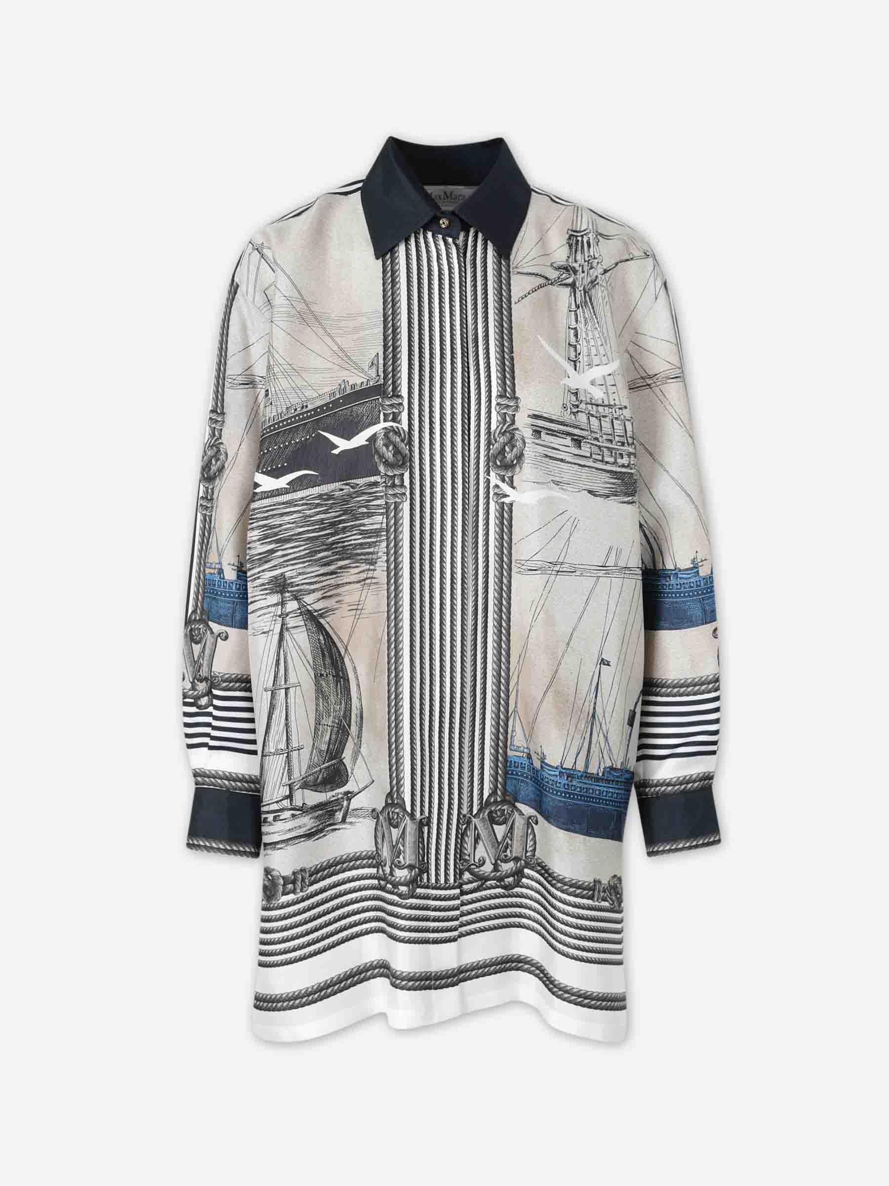 Camisa Estampada Seda