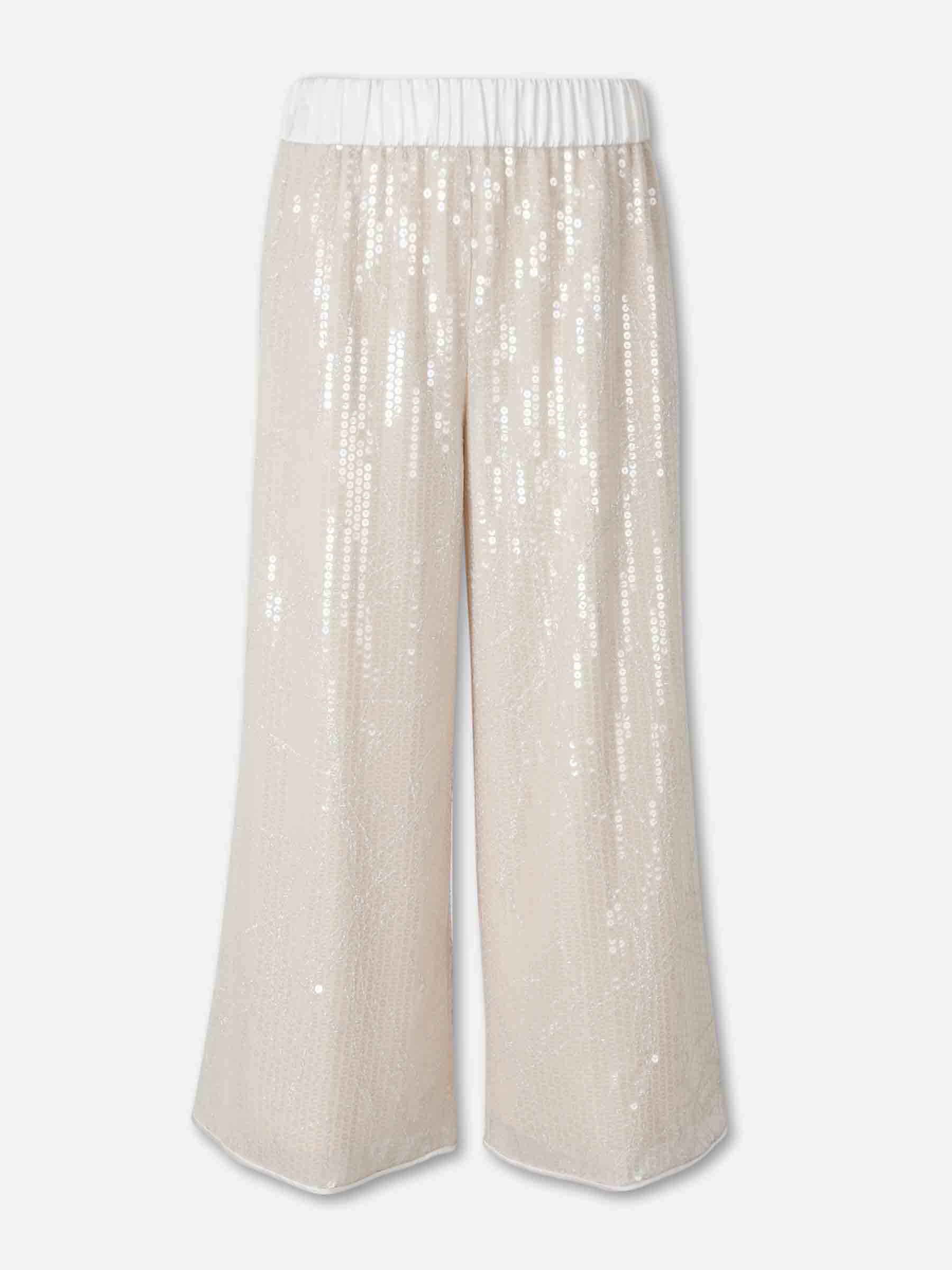 Pantalones Anchos Lentejuelas