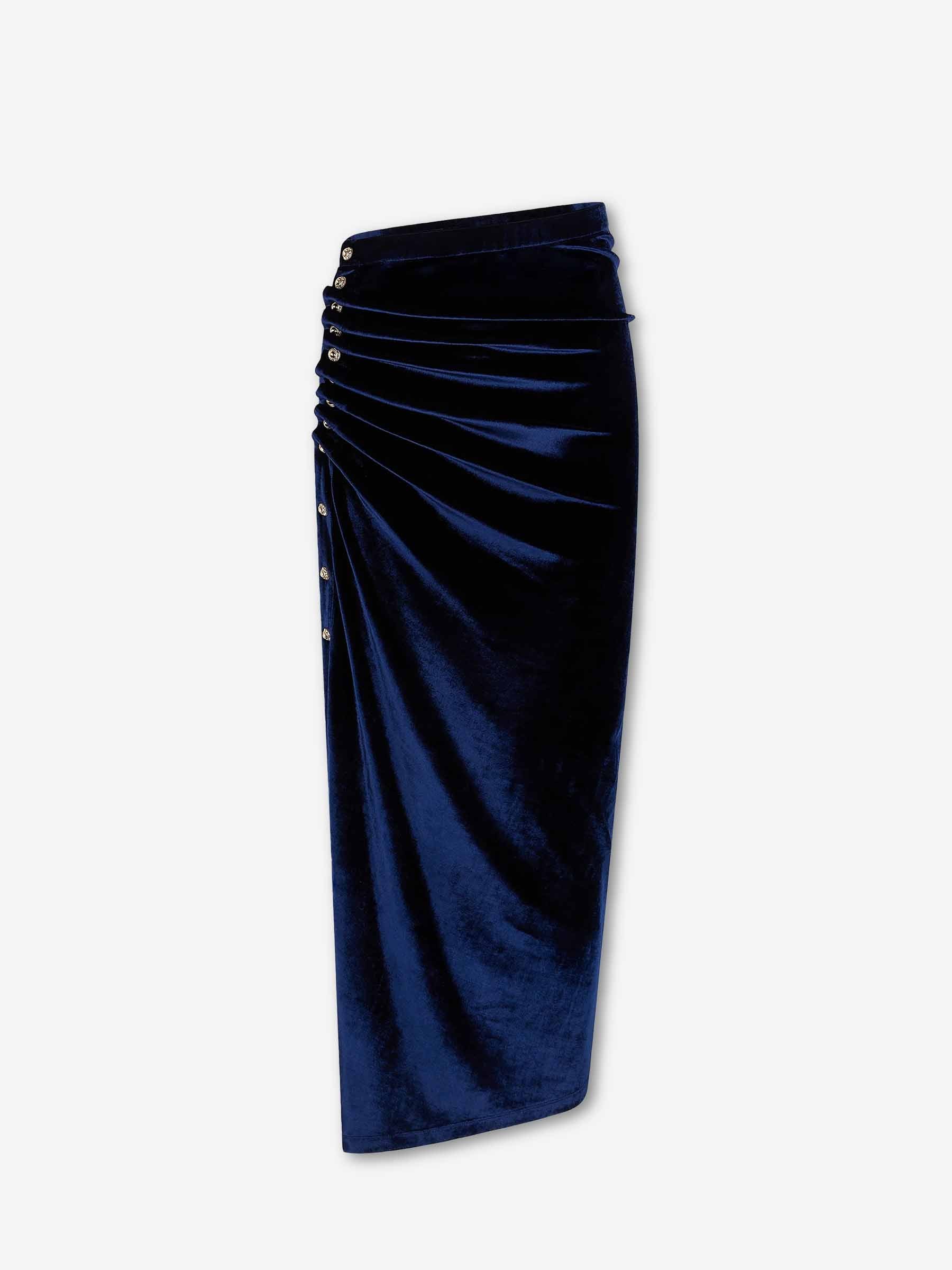 Falda Midi Drapeada