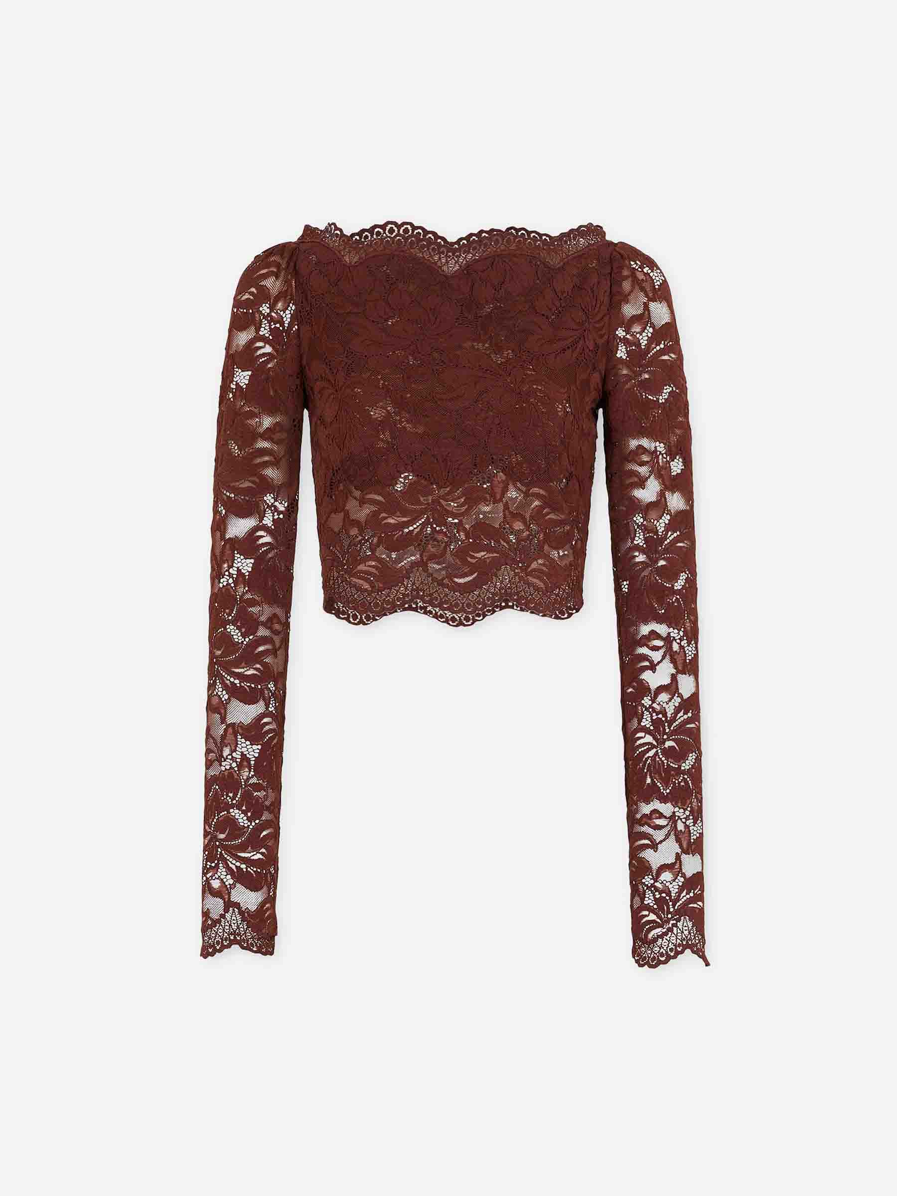 Top Cropped Encaje