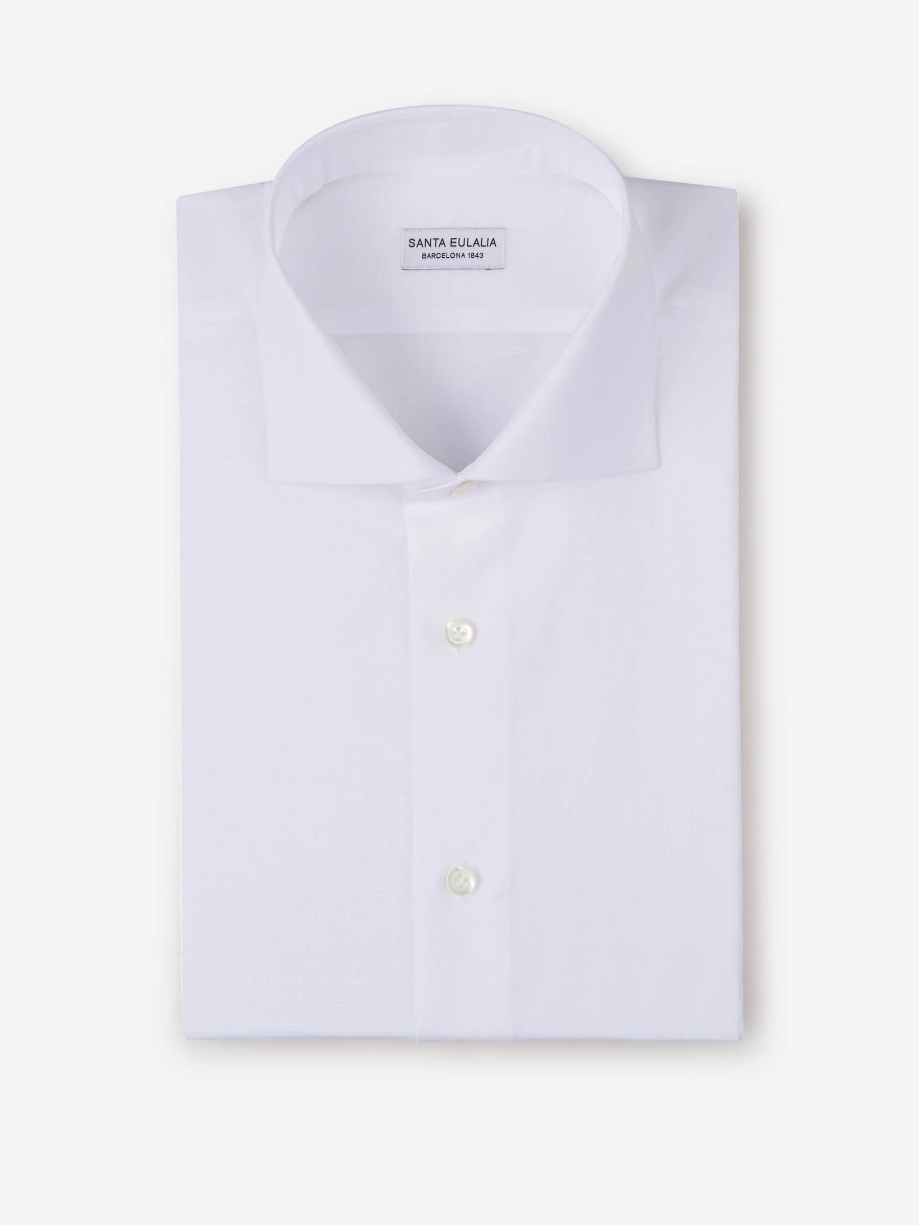 Camisa Lisa Algodón y Lino