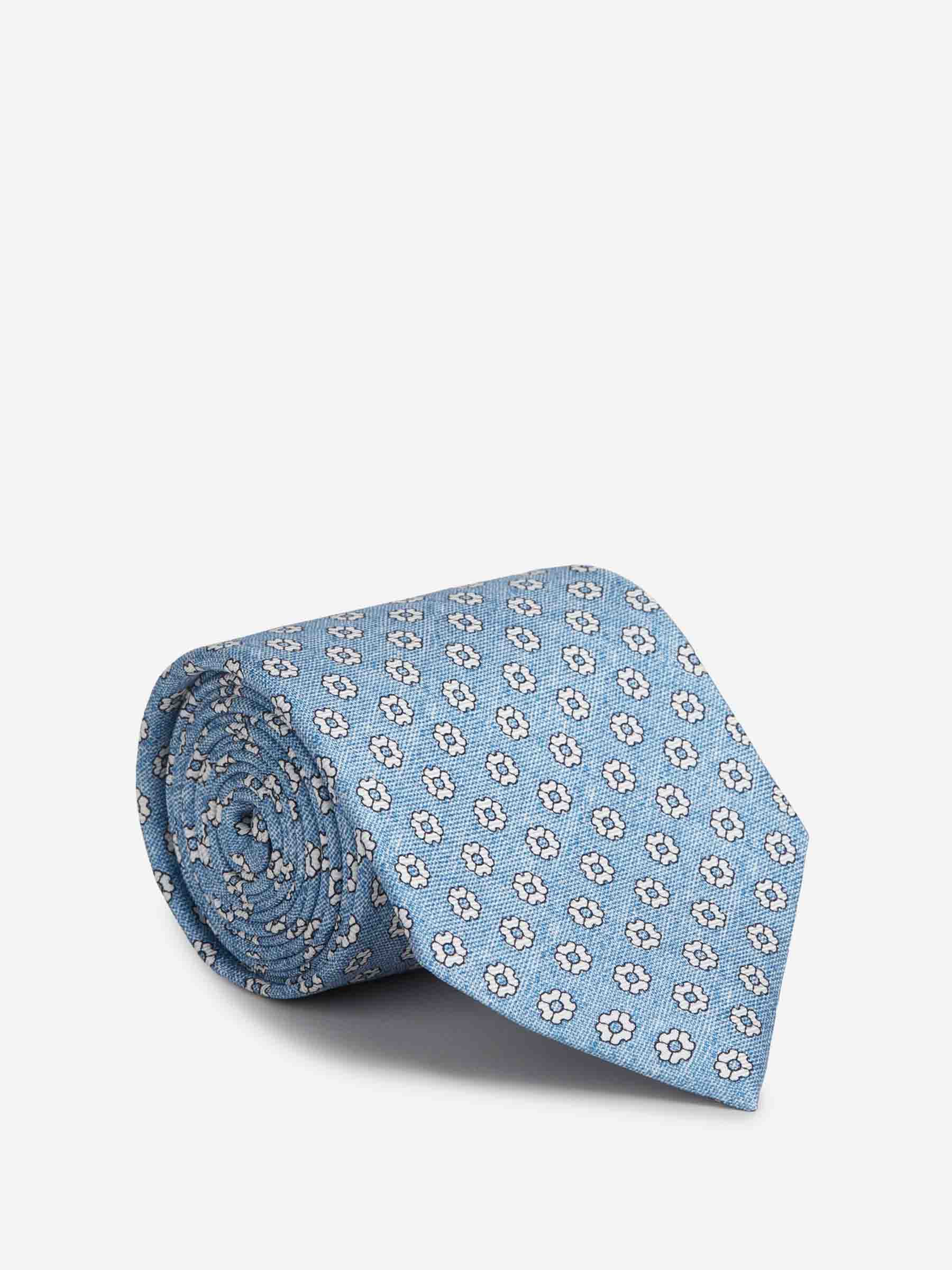 Corbata de Seda Estampado Floral