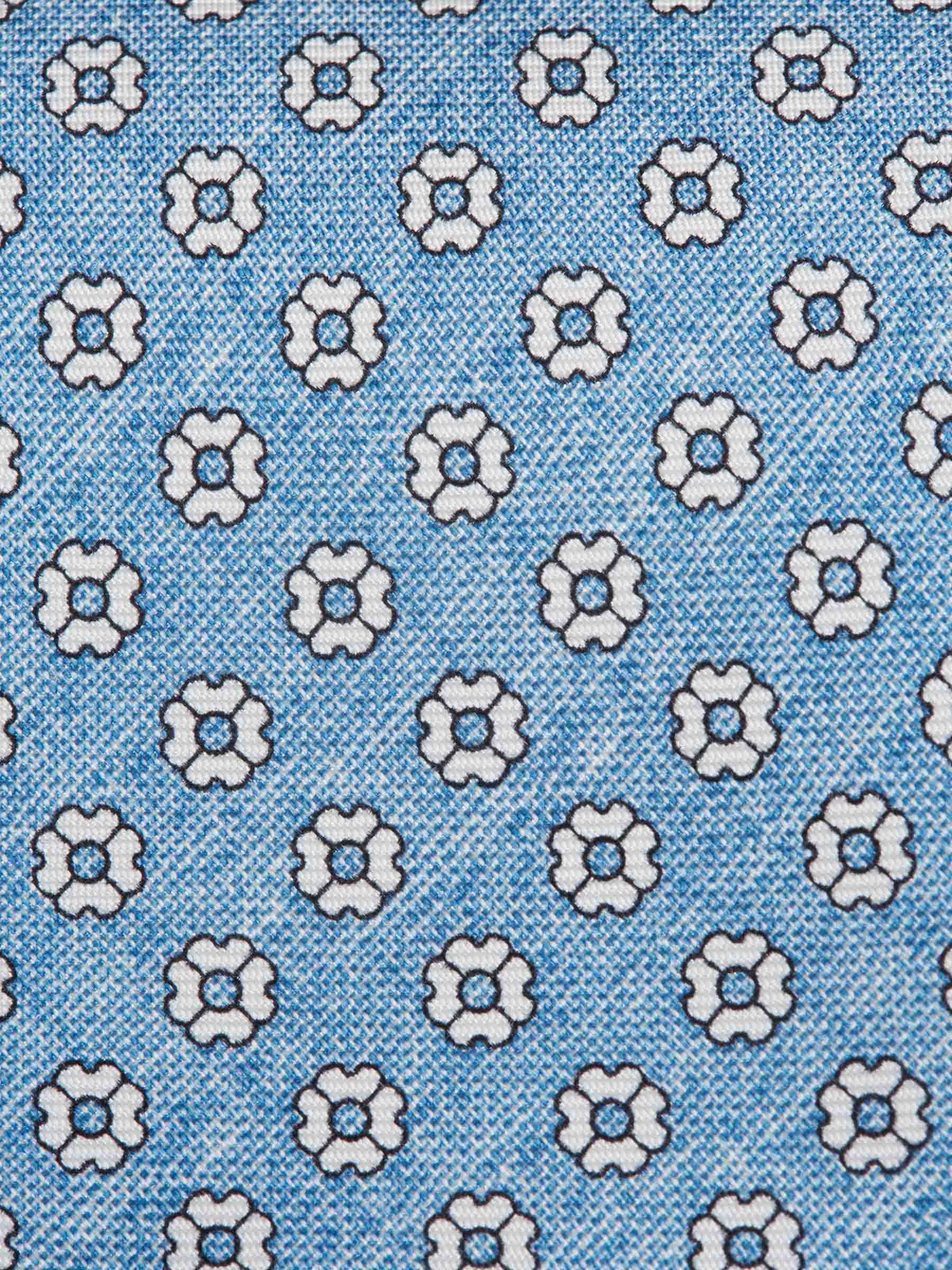 Corbata de Seda Estampado Floral - Image 3