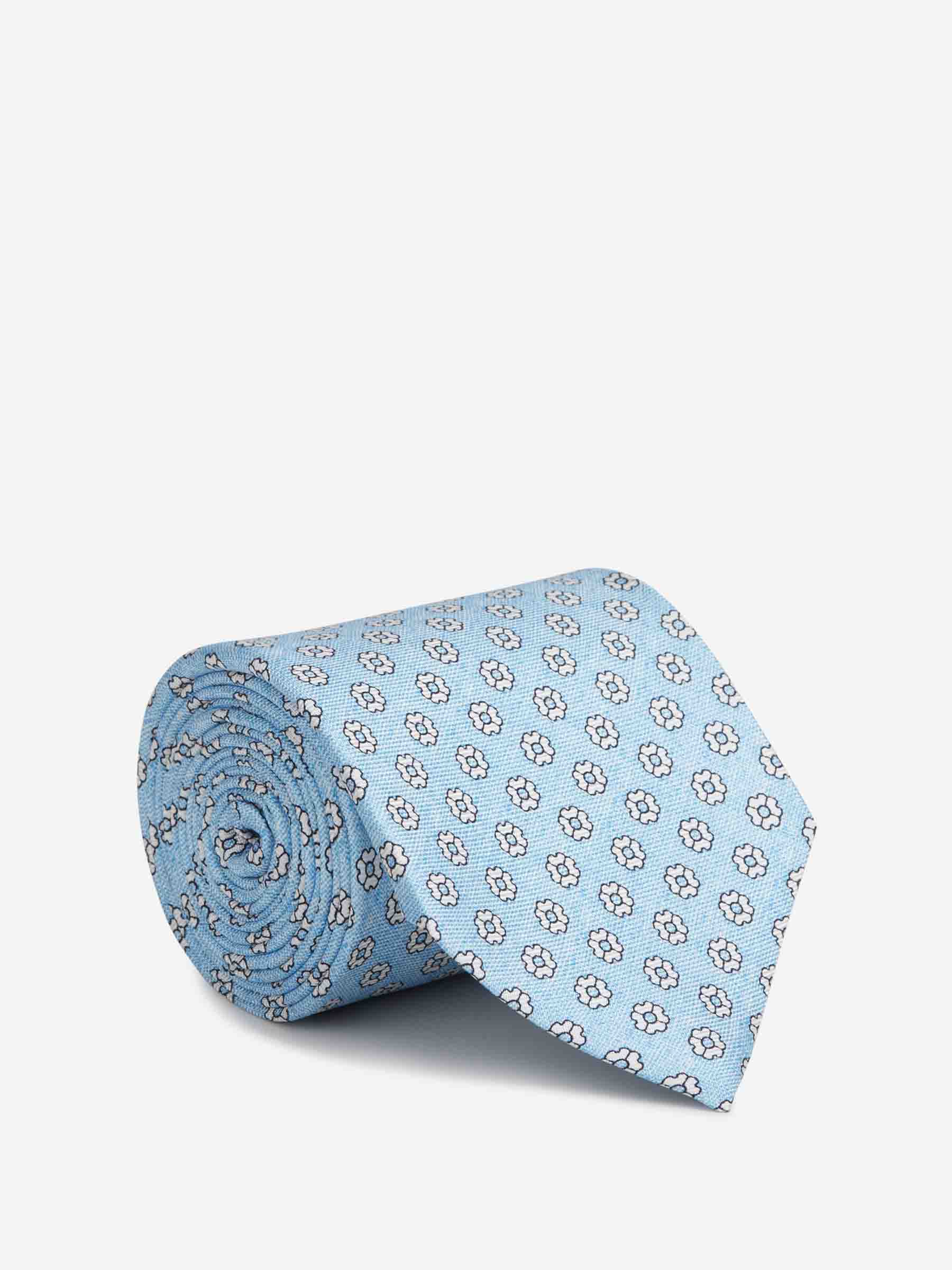 Corbata de Seda Estampado Floral