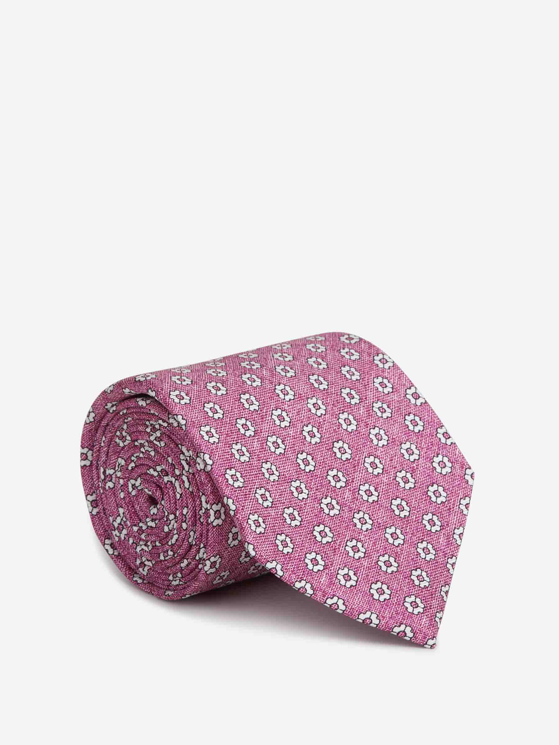 Corbata de Seda Estampado Floral