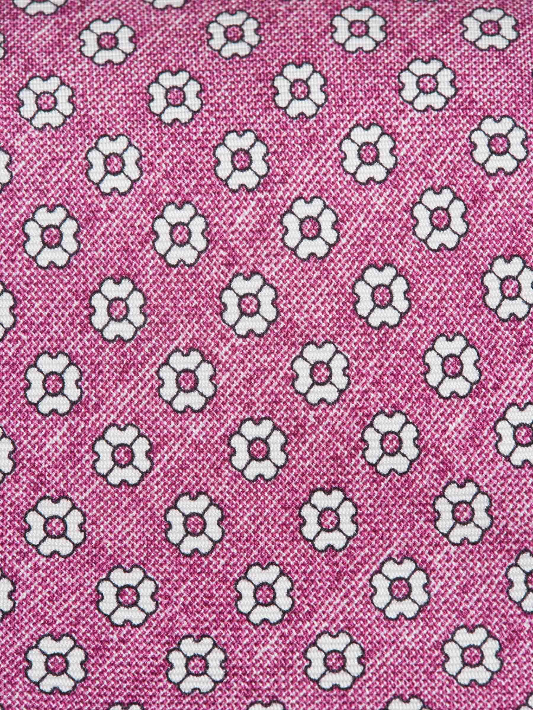 Corbata de Seda Estampado Floral - Image 3