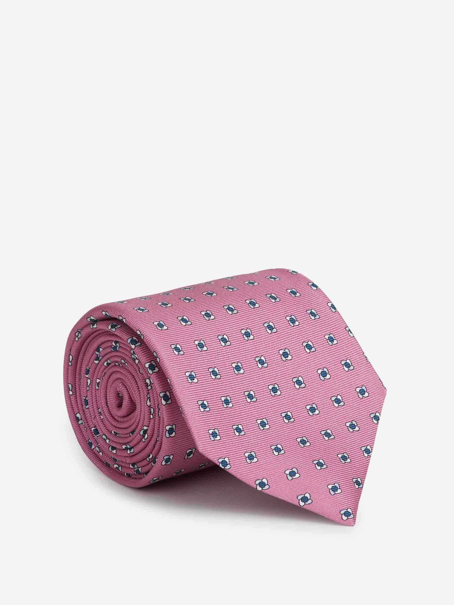 Corbata de Seda Estampado Floral