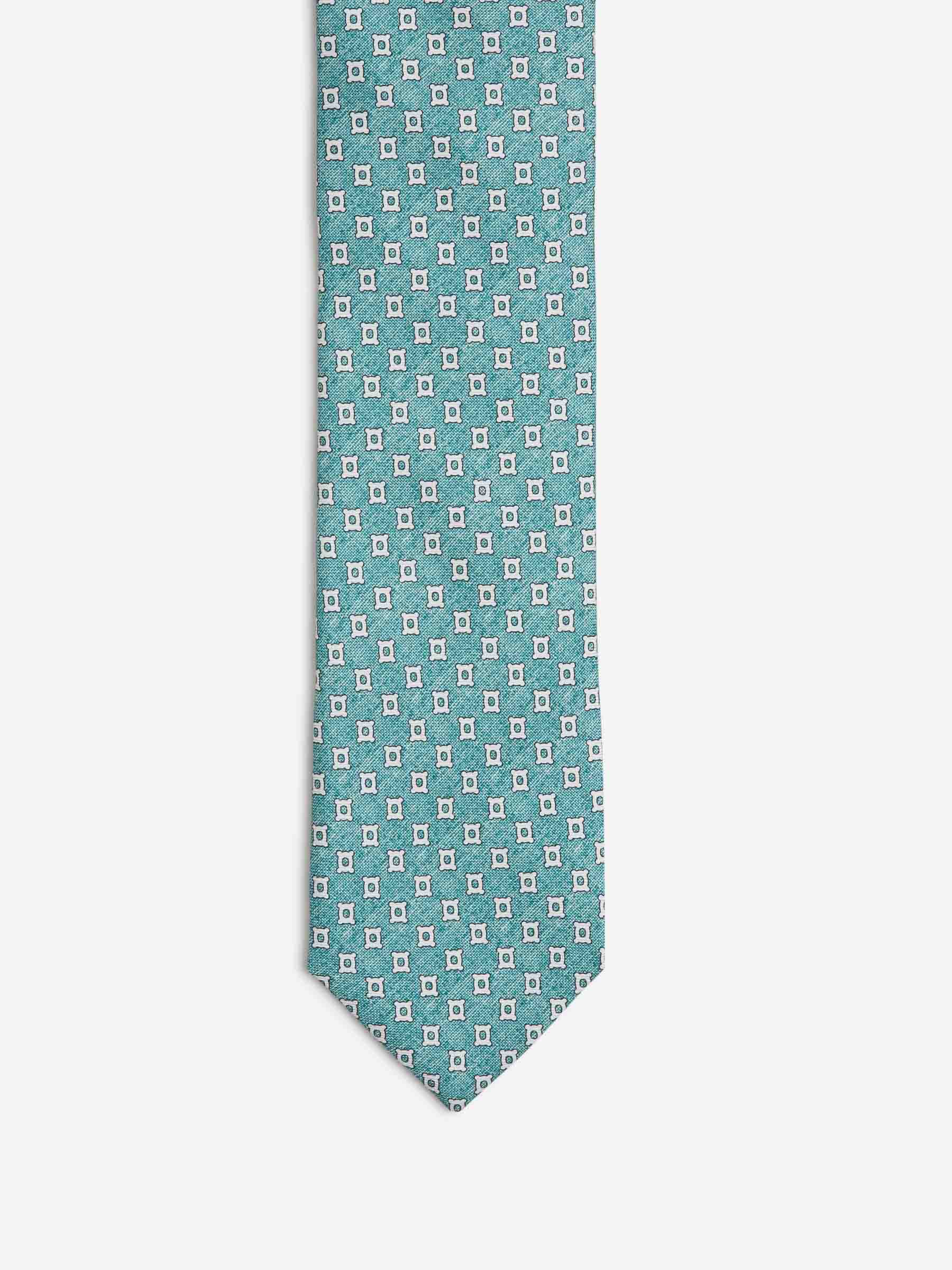 Corbata de Seda Estampado Geométrico - Image 2