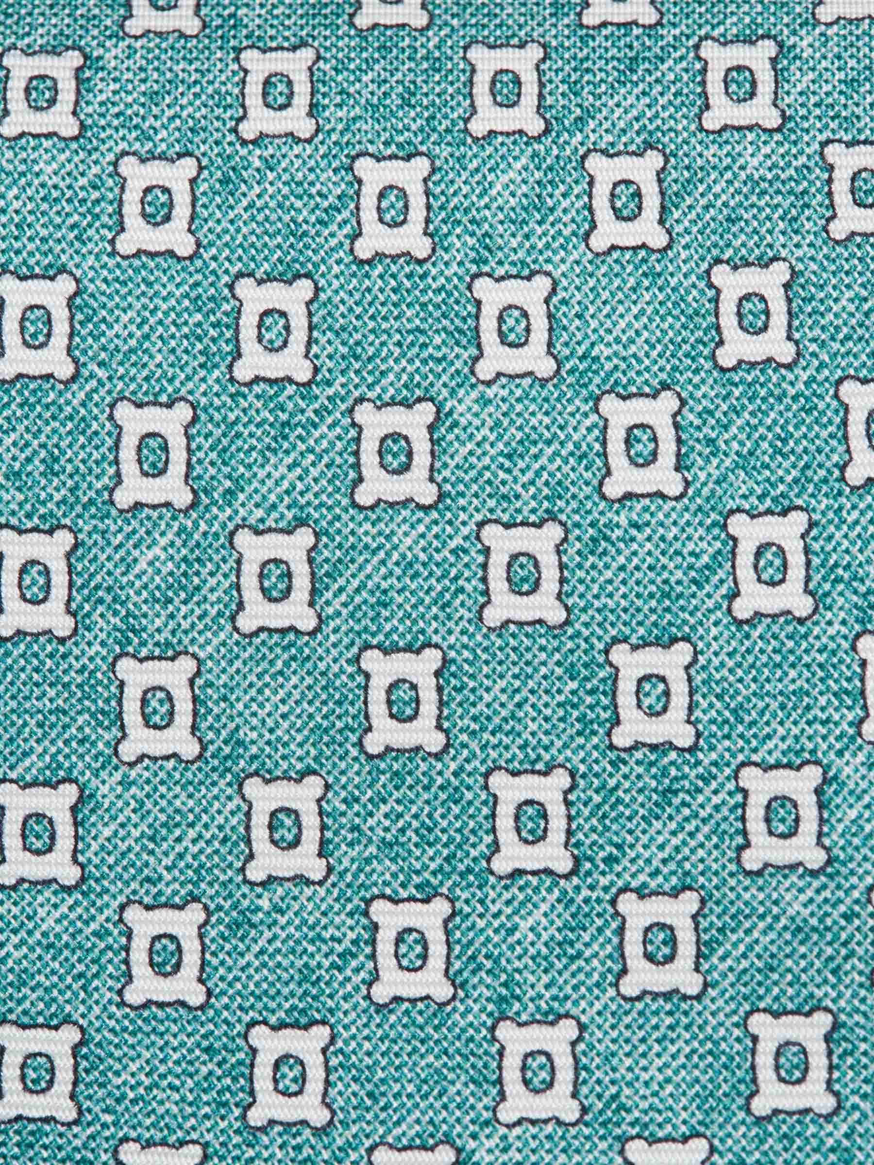 Corbata de Seda Estampado Geométrico - Image 3
