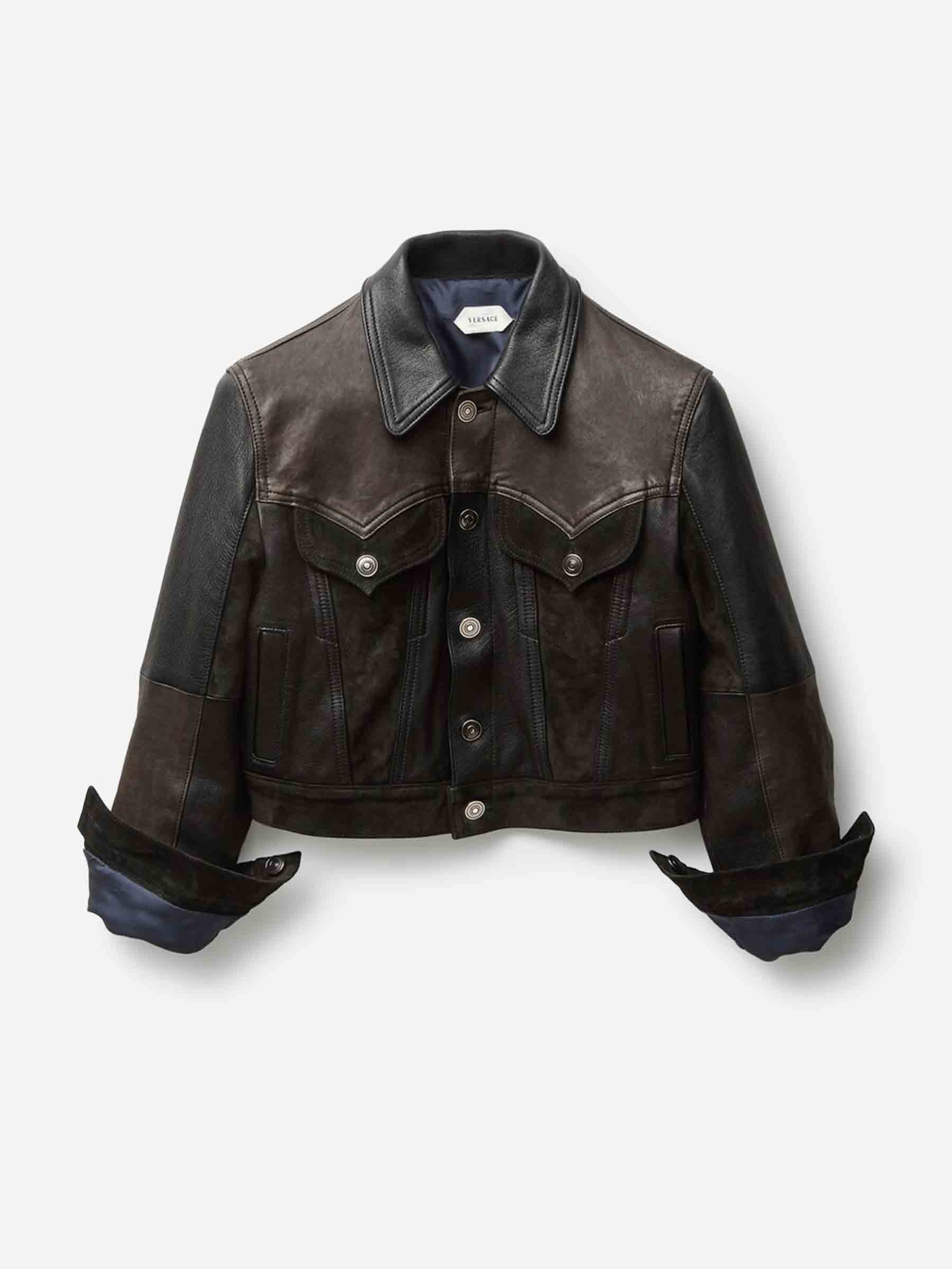 Chaqueta Ajustada de Piel